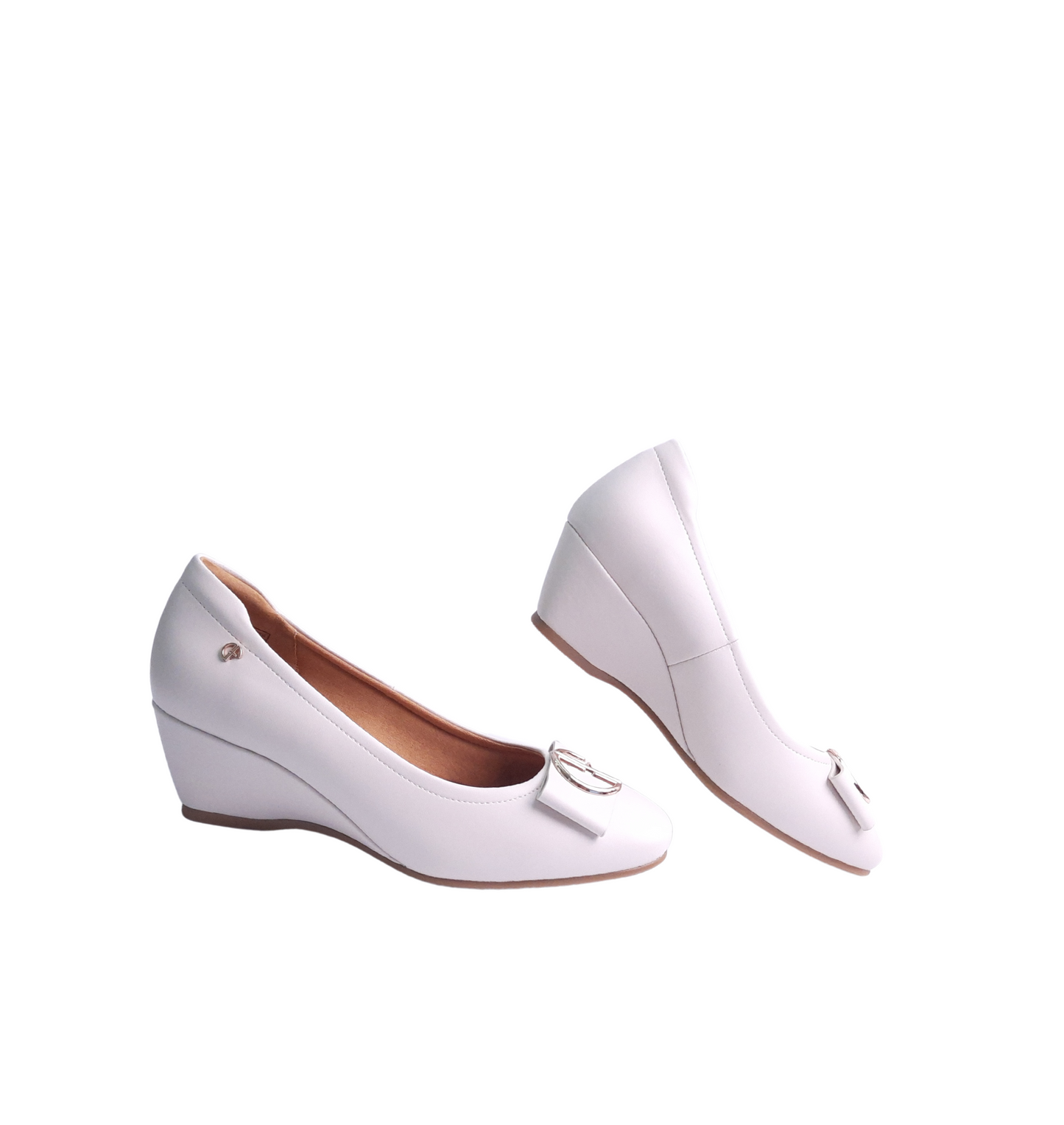 Italian Dress Wedges Beige