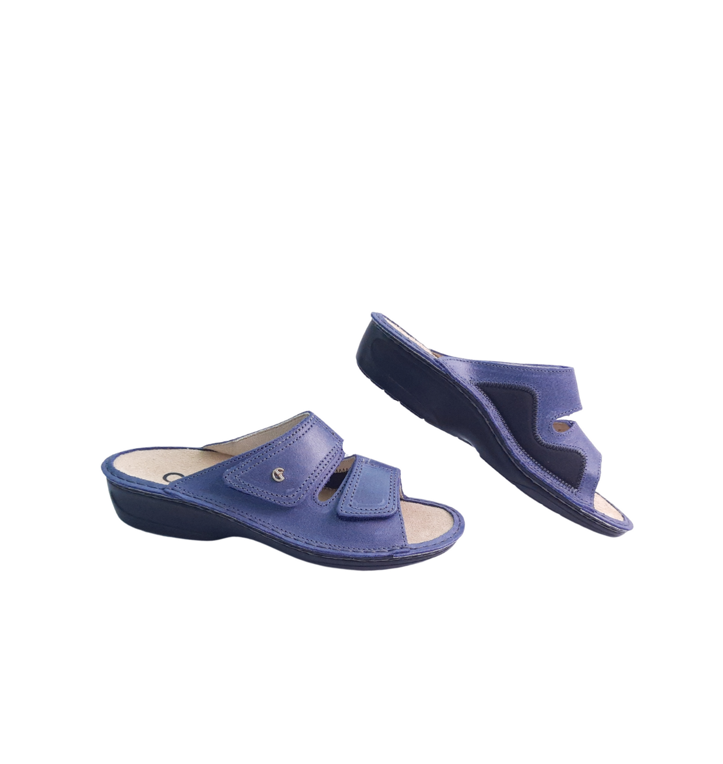 Italian Leather Sandals Blue