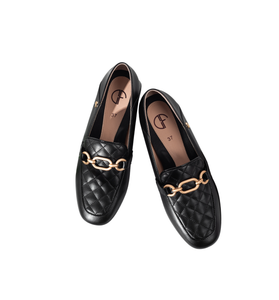 Quilted Chain Loafers