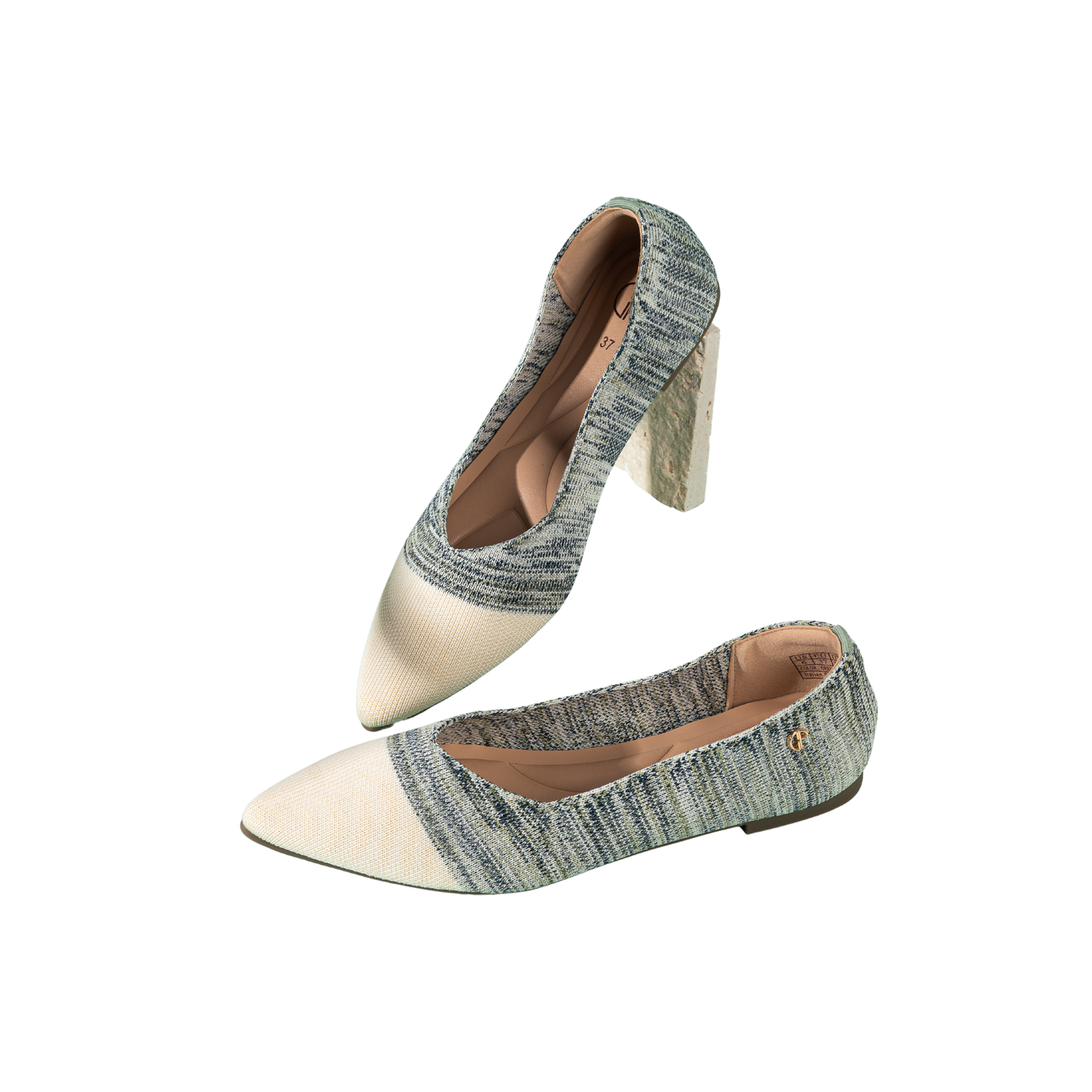 Casual Wear Flat Shoes - BROWN STRIPE