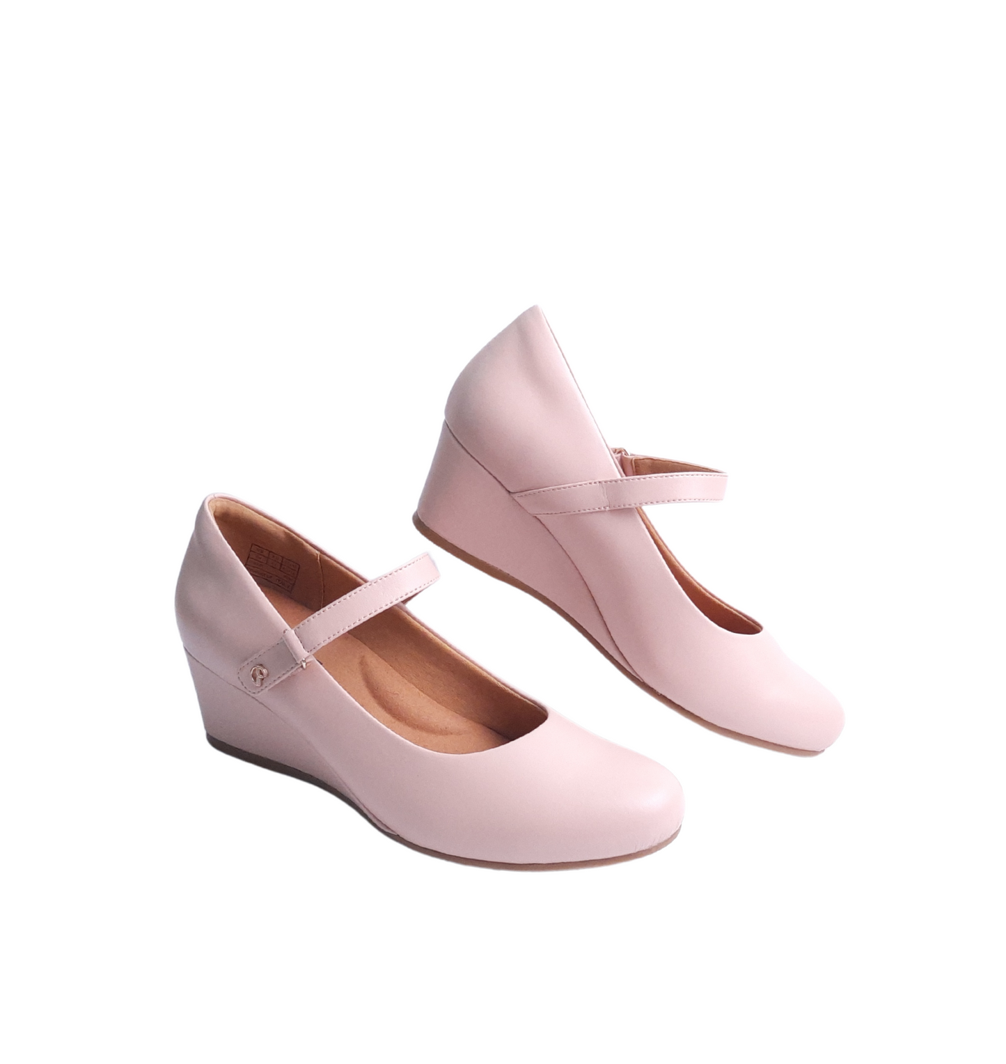 Italian Strap Wedges Pink