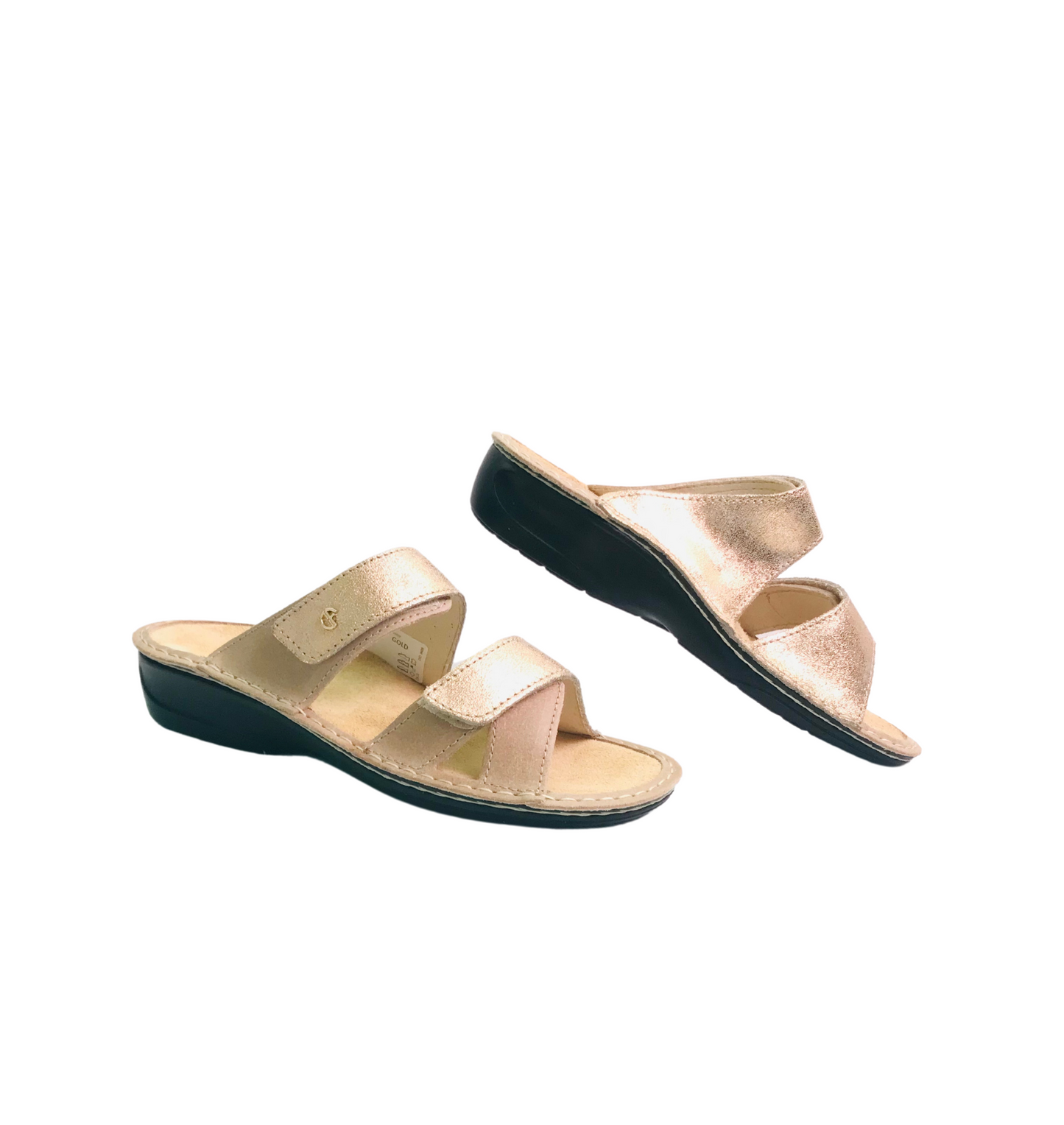 Italian Leather Gold Sandals