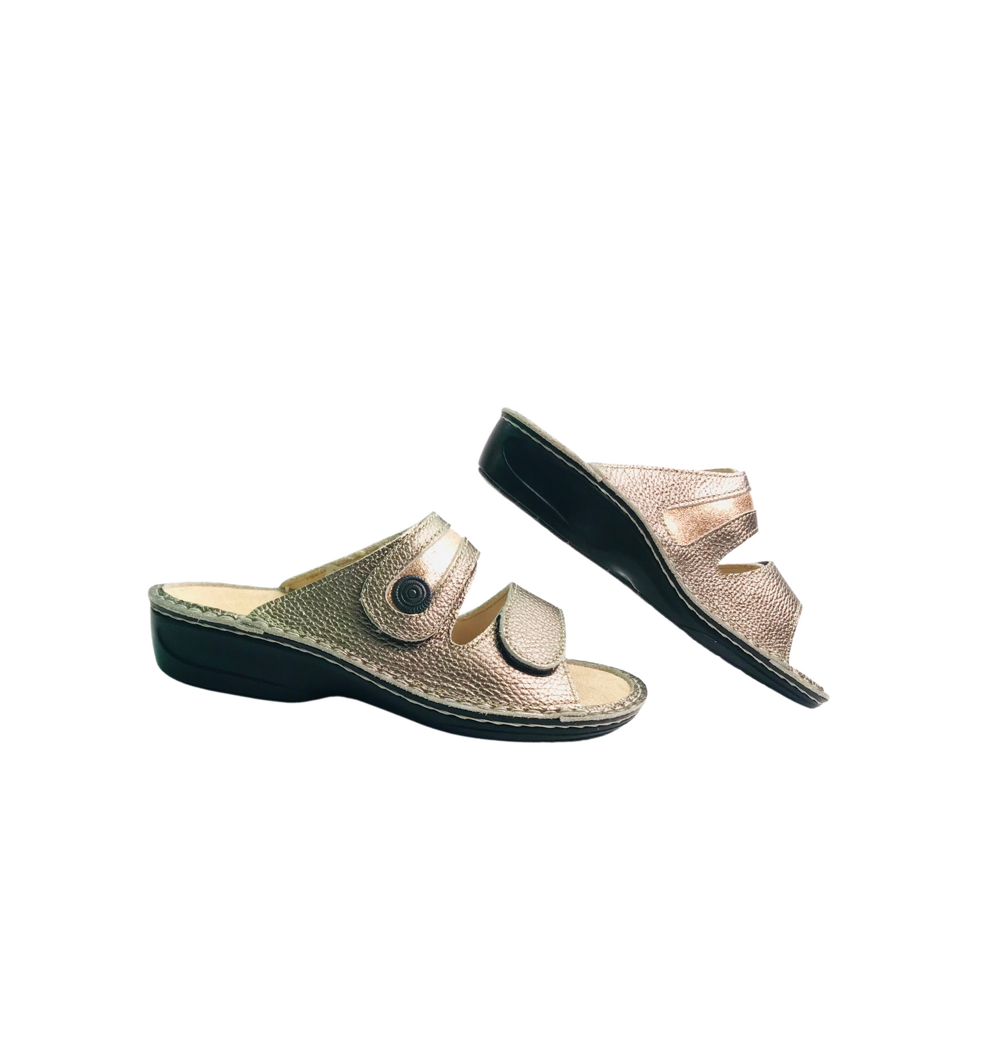 Italian Leather Bronze Sandals