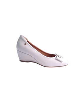 Italian Dress Wedges Beige