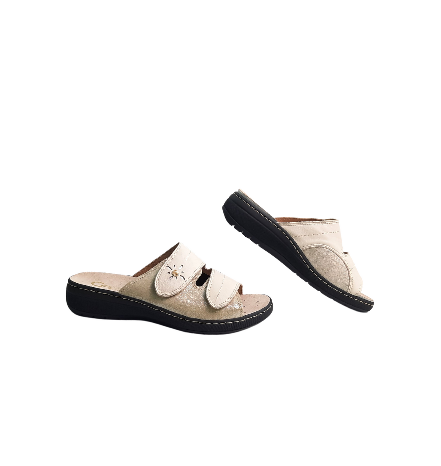 Womens Italian Beige Sandals