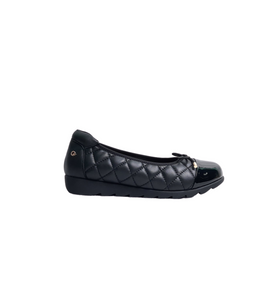 Womens Black Leather Flats