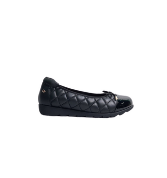 Womens Black Leather Flats