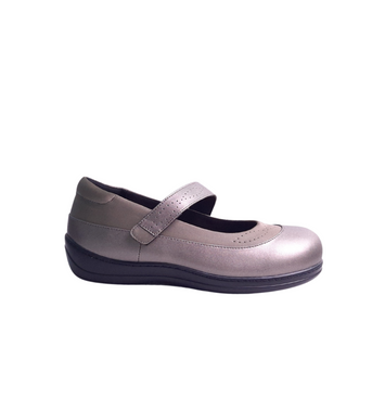 Italian Grey Leather Flats