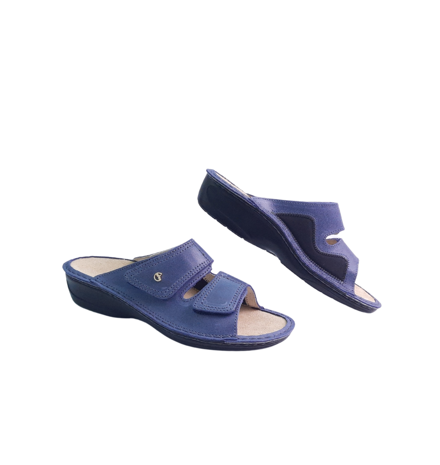 Italian Leather Sandals Blue