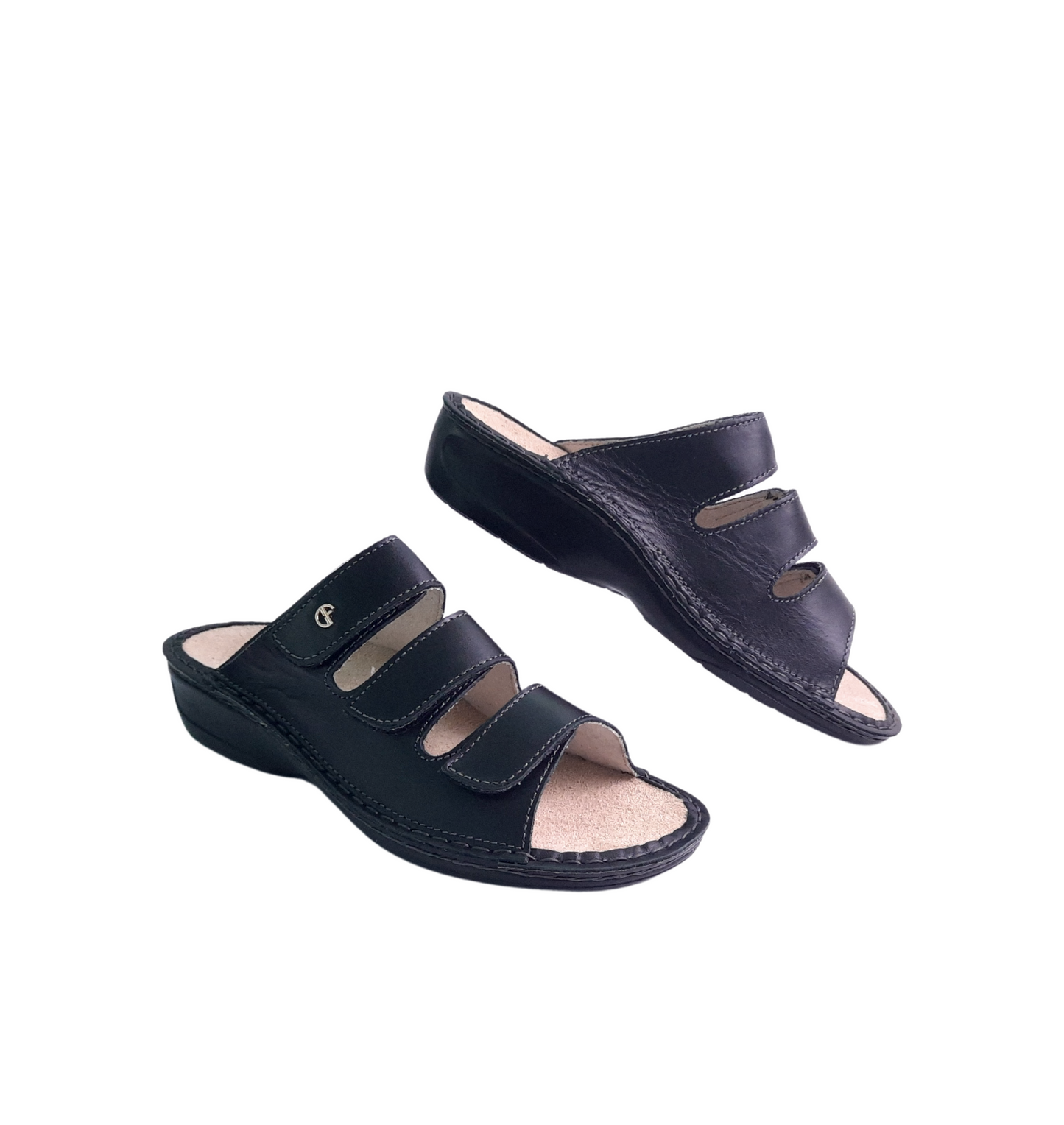 Italian Adjustable Sandals Black