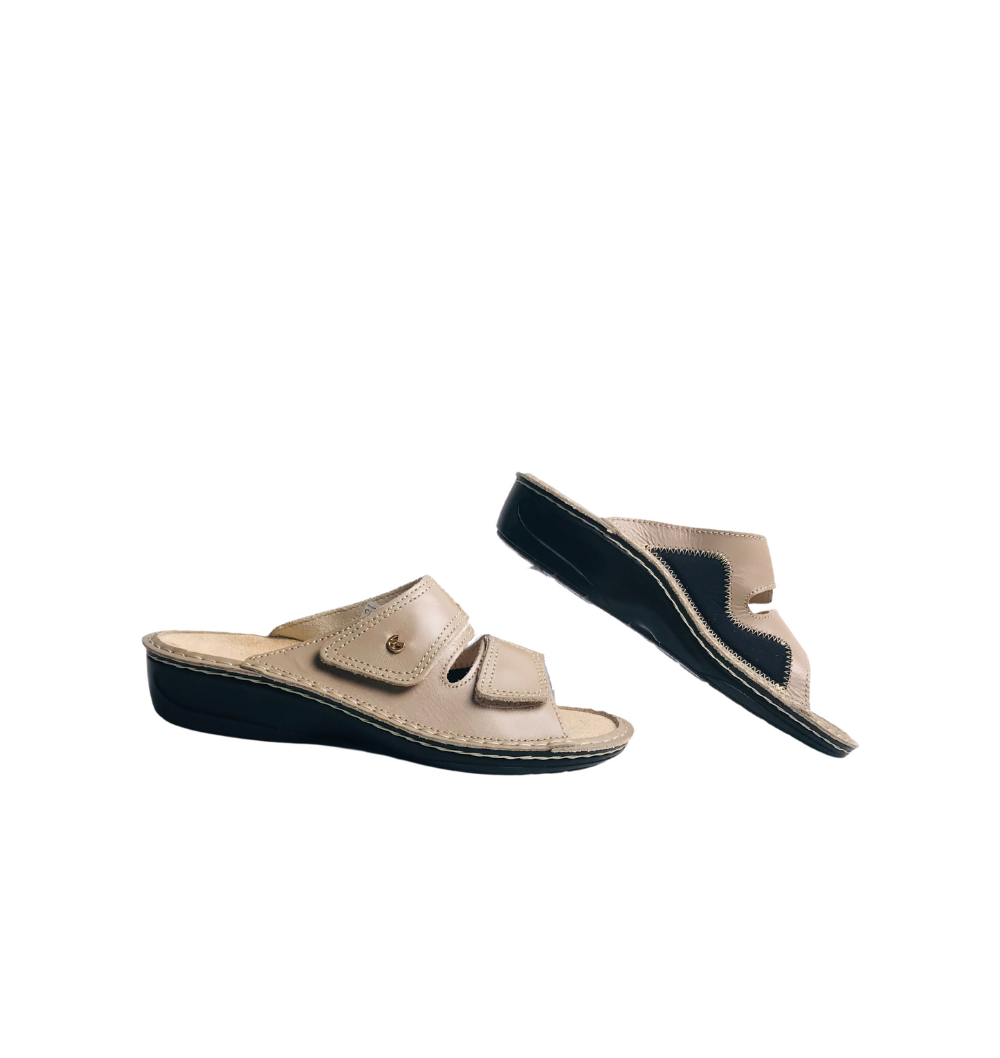 Italian Leather Sandals Beige