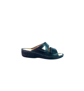 Italian Black Leather Sandals