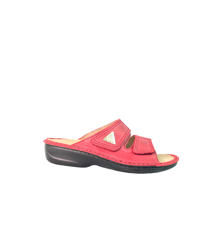 Italian Leather Sandals Red
